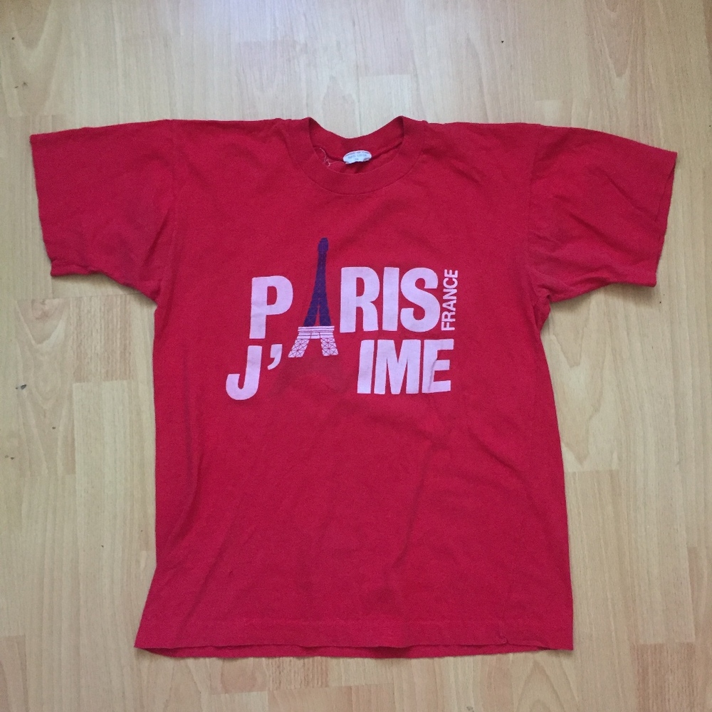 Vintage Red French Tee Shirt XS S